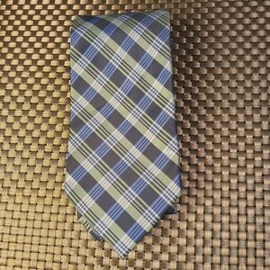 Alexander Julian Blue and Green Plaid 3.5x56 Tie (0567)